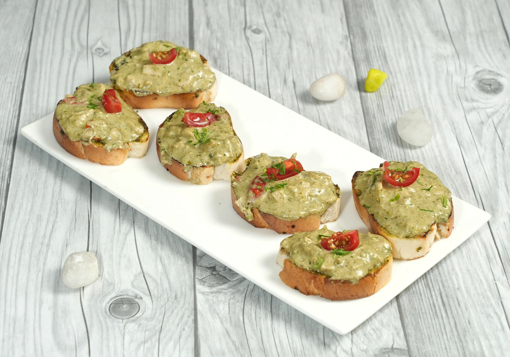 Pesto Chicken Bruschetta at The Fat Chef Whitefield Bangalore